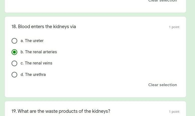 Blood enters the kidneys via .........​-example-1