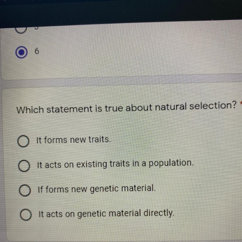 Which statement is true about natural selections?? helpppp-example-1