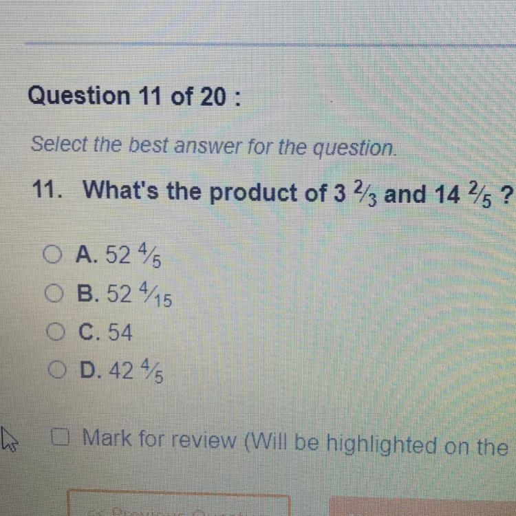 What’s the product of 3 2/3 and 14 2/5-example-1