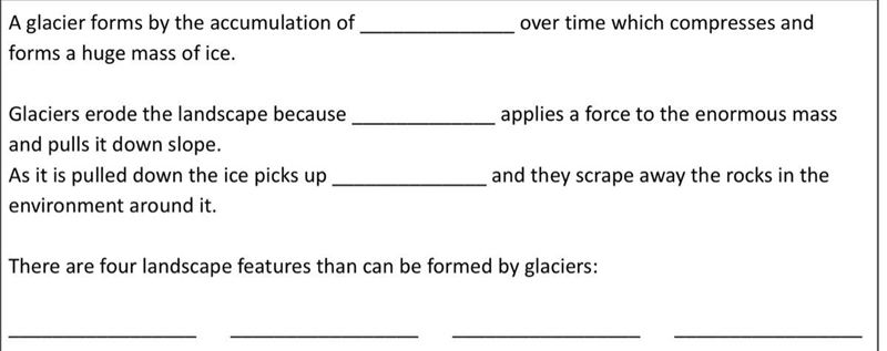 Fill in the blank about the glacier-example-1