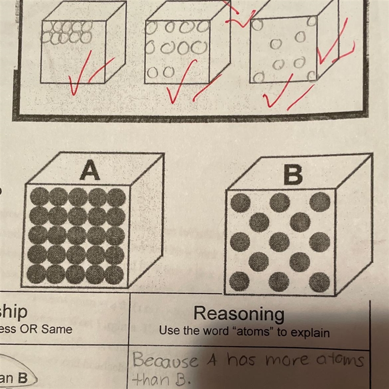 Volume- 1. A is greater than b 2. Less than b 3. Same than b And the reason:)) Please-example-1