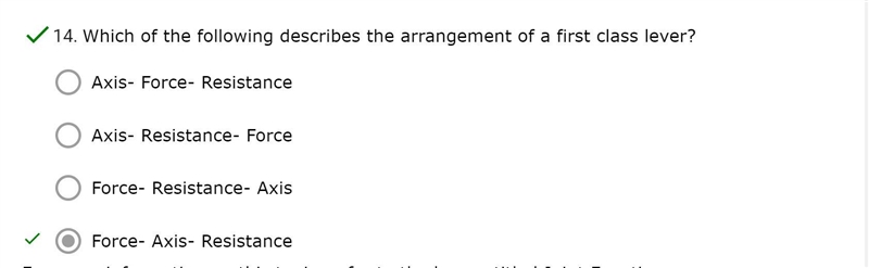 Which of the following describes the arrangement of a first class lever?-example-1