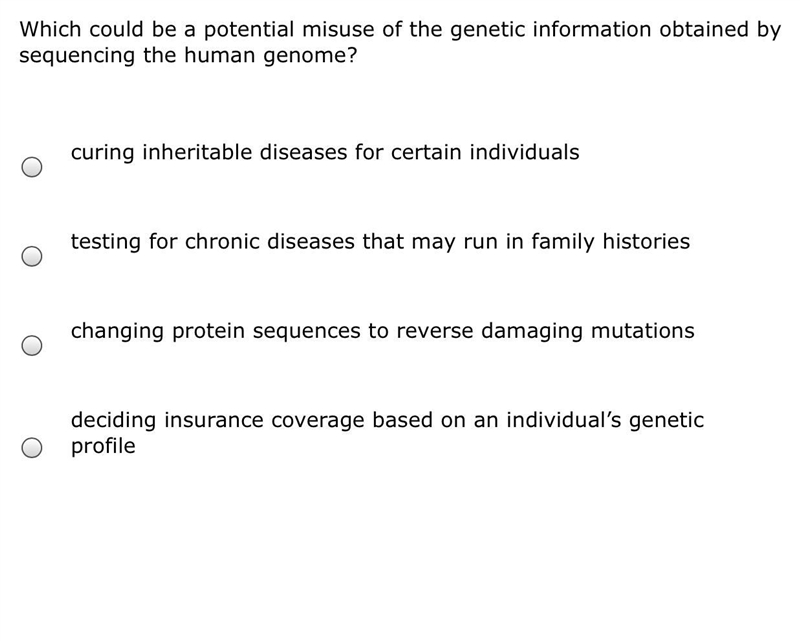 Which could be a potential misuse of the genetic information obtained by sequencing-example-1