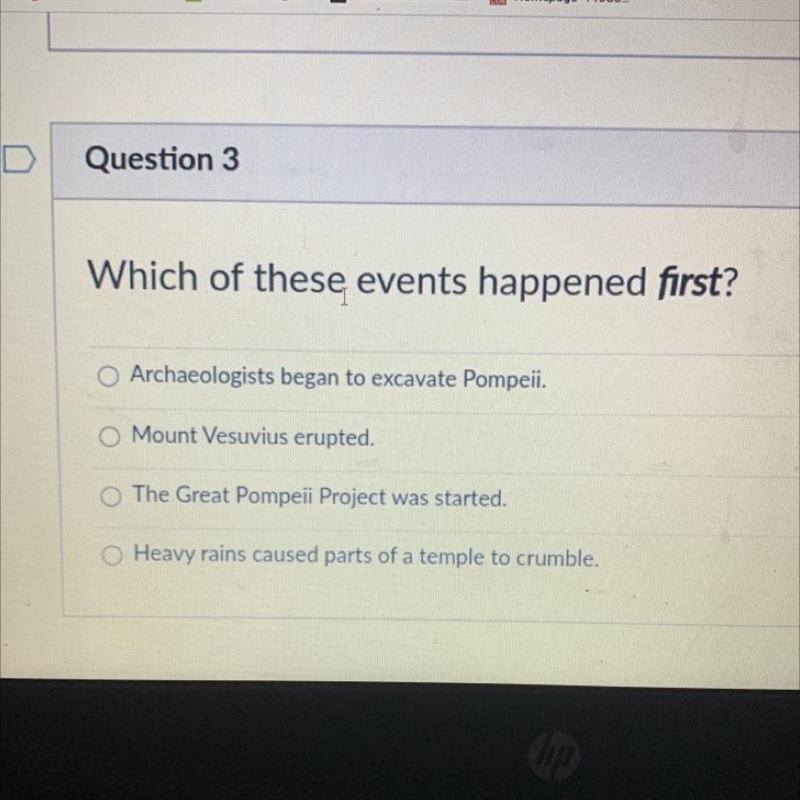 Which of these events happended first?-example-1