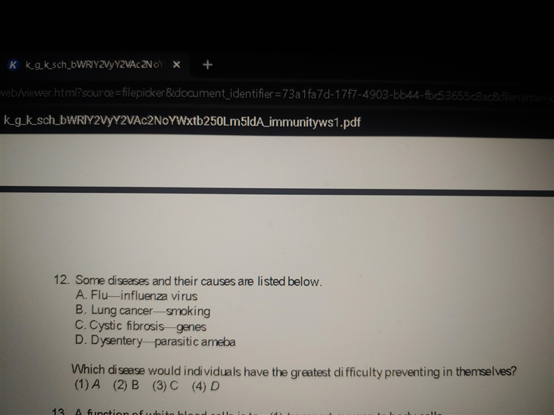 Which diseases would individuals have the greatest difficulty preventing in themselves-example-1