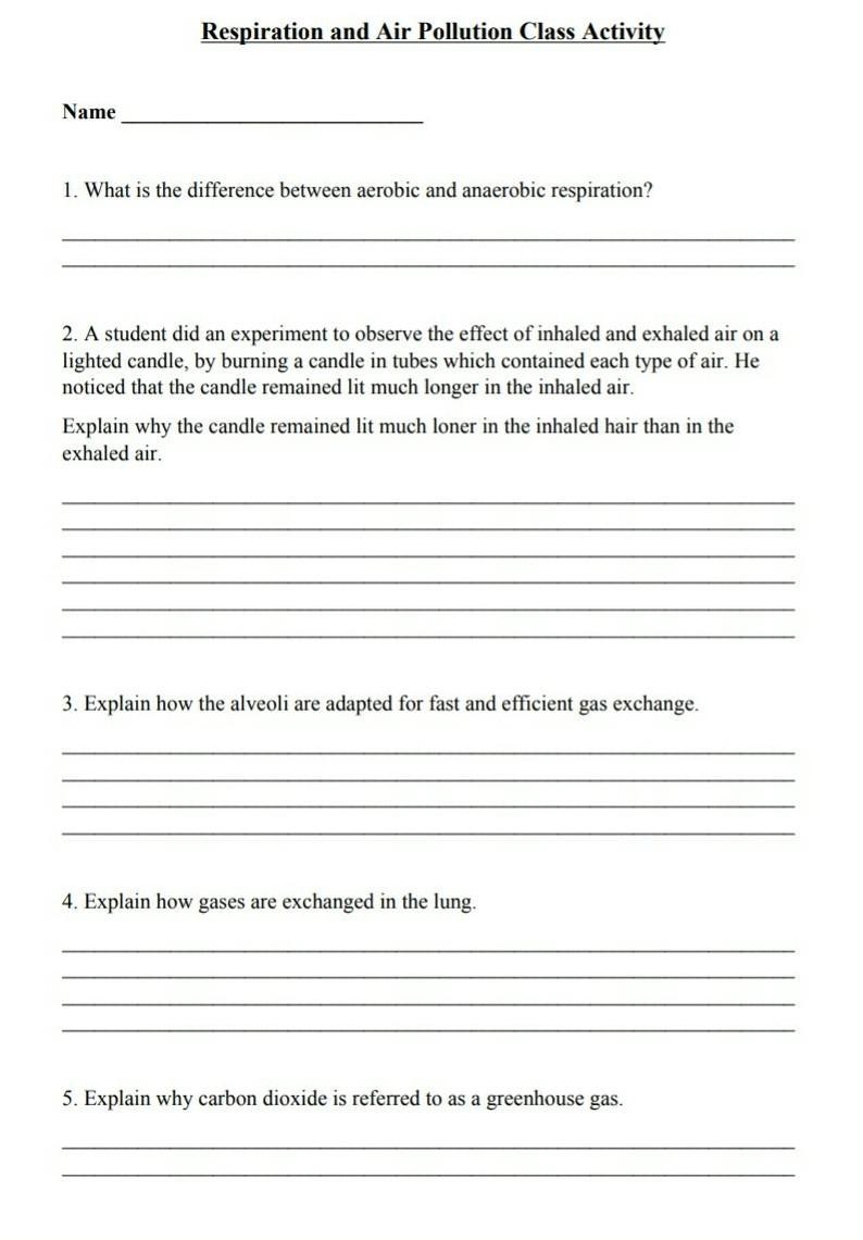 Integrated Science Respiration and Air pollution any one, atleast 1​-example-1