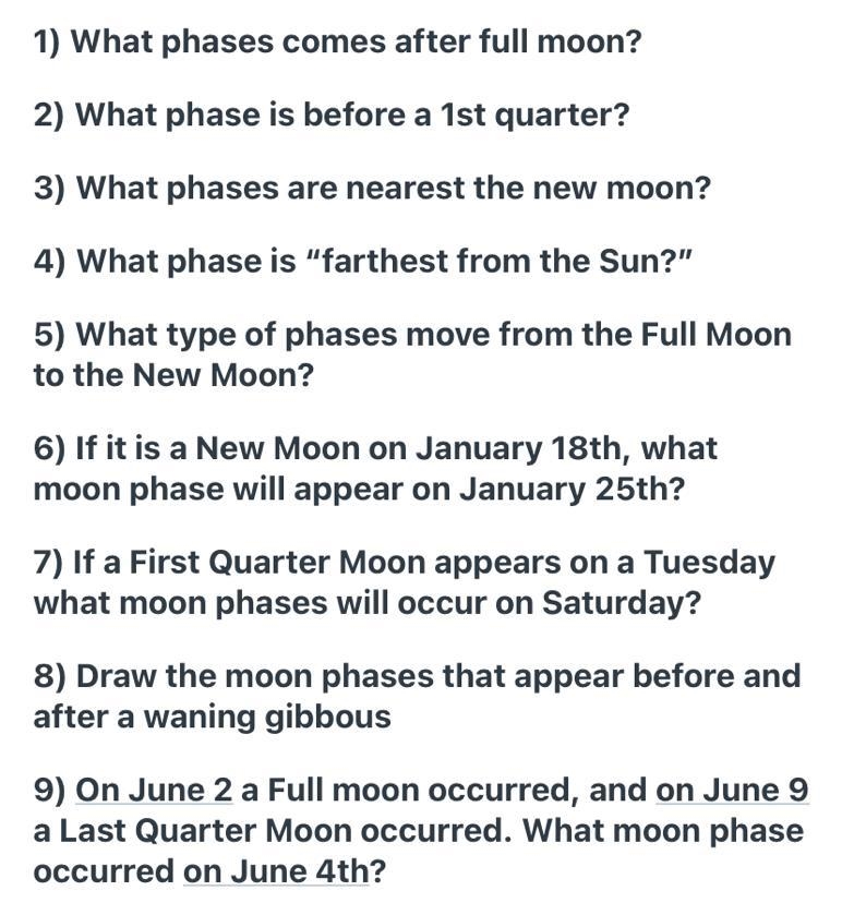 10) About 25% of the moon was visible on July 18th, what moon phase was occurring-example-1