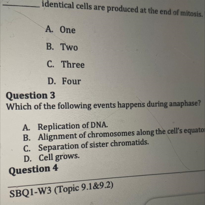 Which of the following events happens during anaphase?-example-1