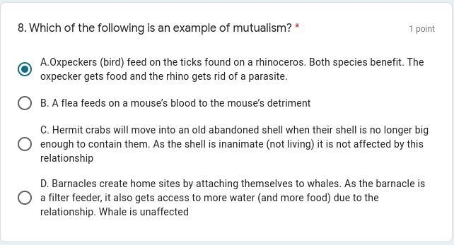 Which of the following is an example of mutualism?-example-1