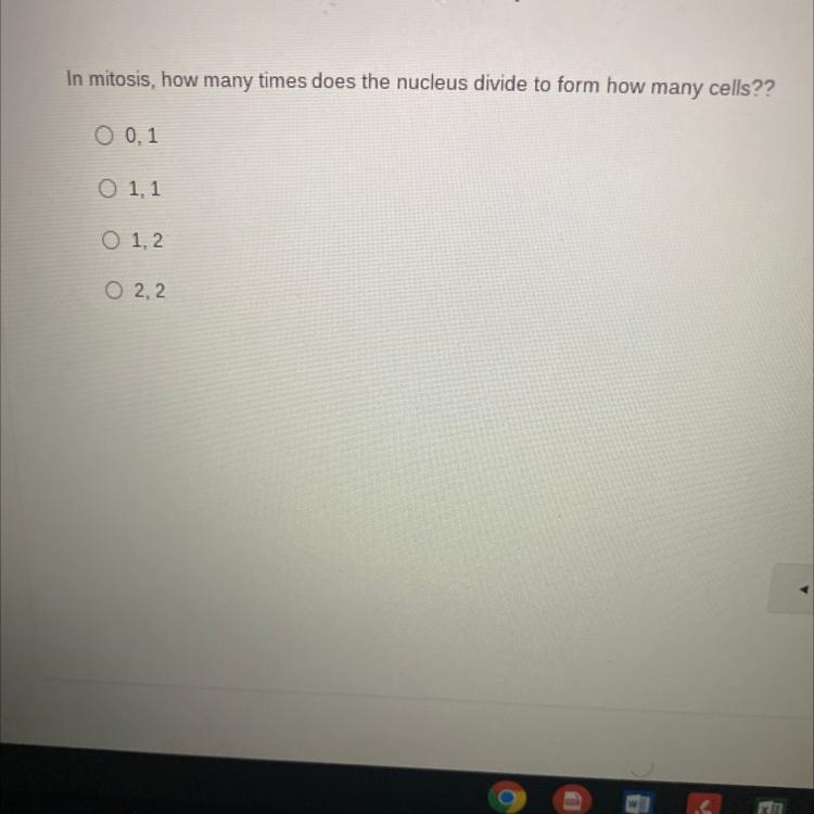 In mitosis how many times does the nucleus divide to form how many cells?-example-1