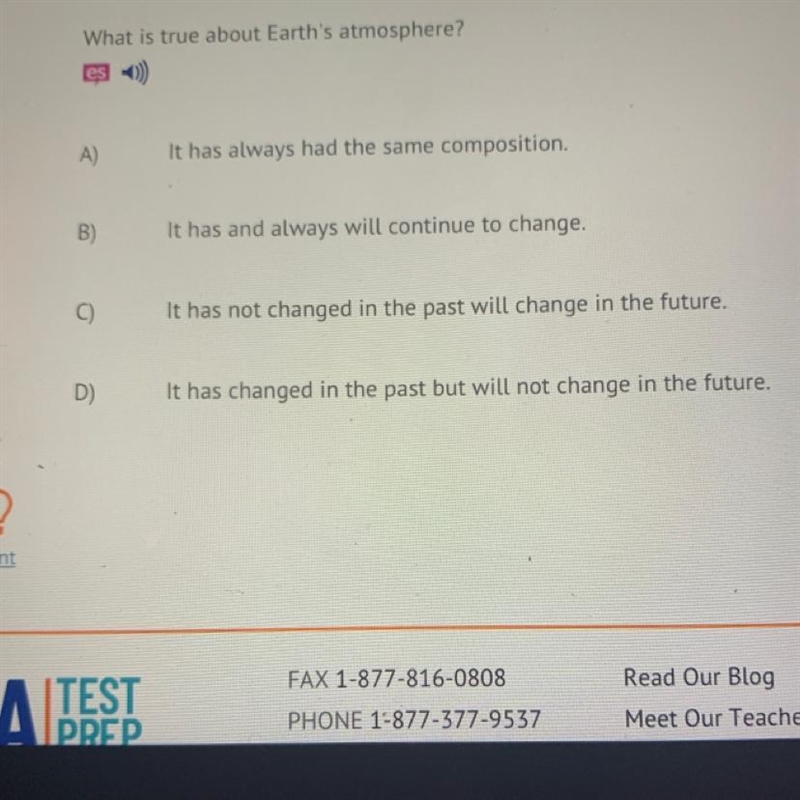 What is true about Earth's atmosphere?-example-1