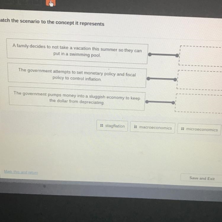 Match the scenario to the concept it represents-example-1