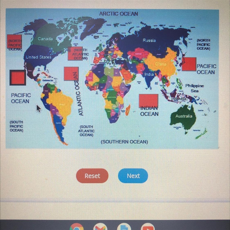 Select the correct locations on the image. in which four locations do hurricanes occur-example-1