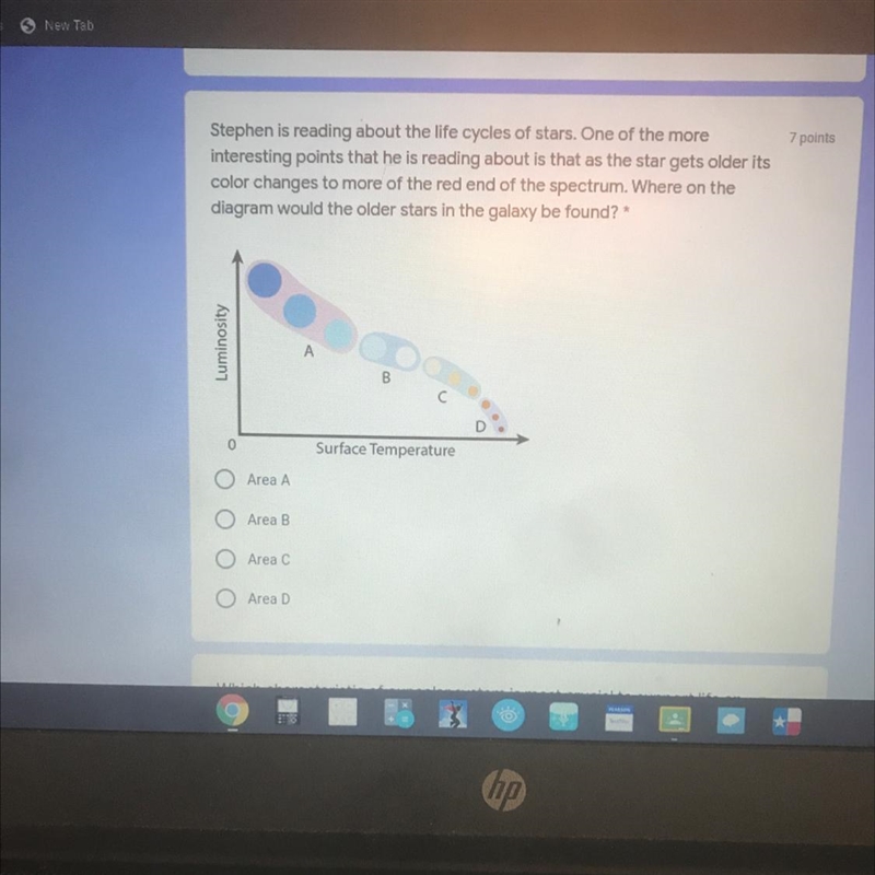 Stephen is reading about the life cycles of stars. One of the more interesting points-example-1