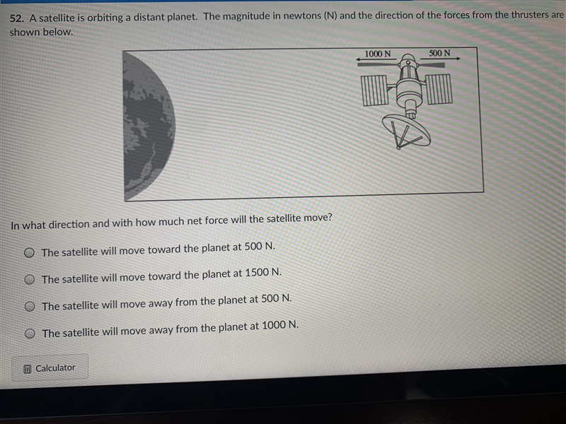 In what direction and with how much net force will the satellite move?-example-1