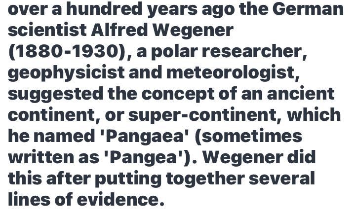 Write 2 paragraphs explaining Pangea. What it is, who promoted it, why scientists-example-1