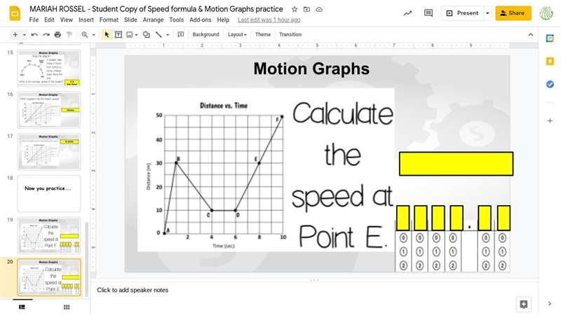 Calculate the speed at Point F and Point E-example-2