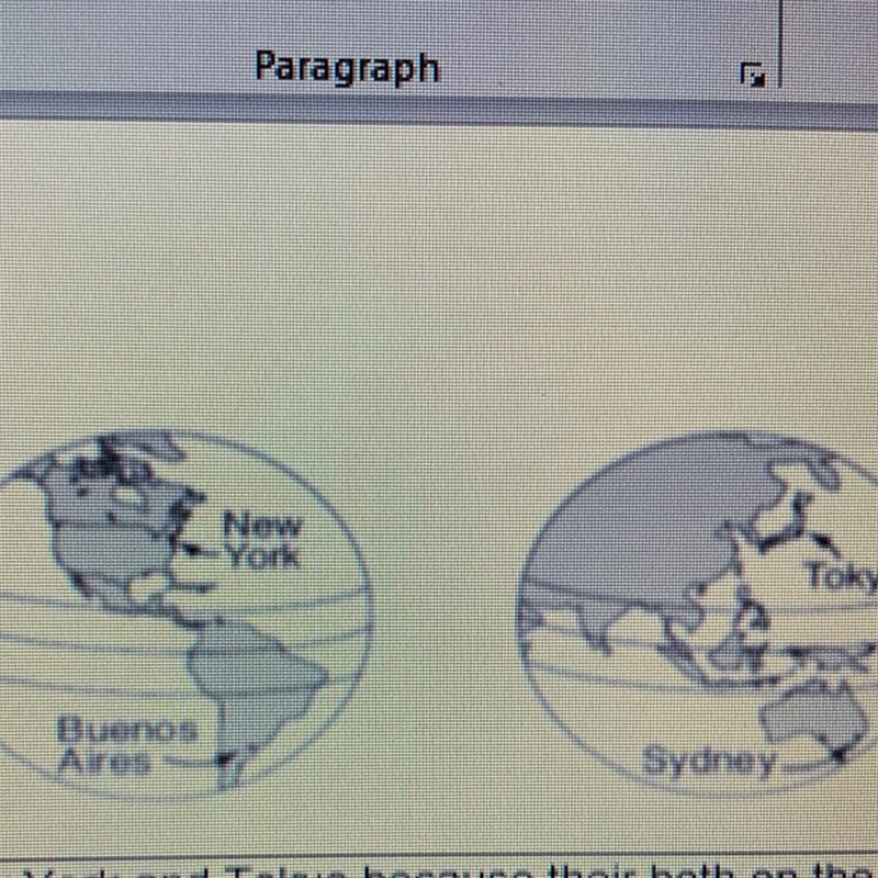 6. Using the diagram to the left, which cities have the same seasons at about the-example-1