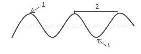 In the diagram of the transverse wave shown, the arrow labeled 1 is pointing at the-example-1