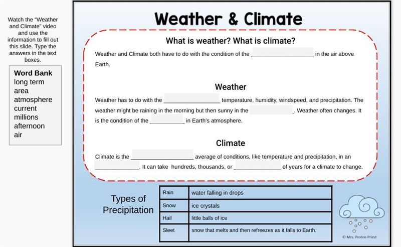 Weather and climate fill in the blank-example-1