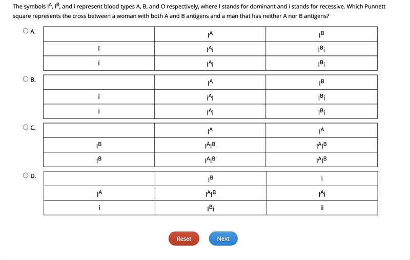 The symbols IA, IB, and i represent blood types A, B, and O respectively, where I-example-1