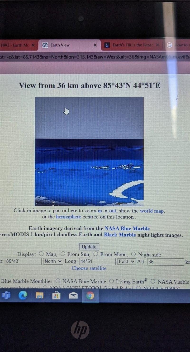 12. Using the Day and Night Viewer, explain what you notice about daily and seasonal-example-1