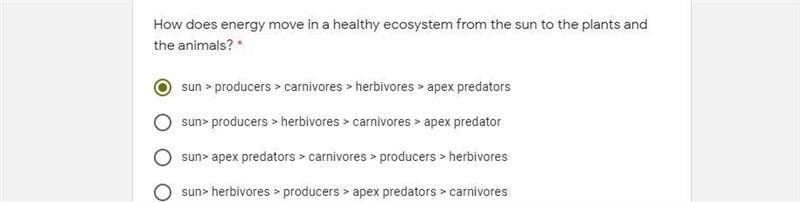 How does energy move in a healthy ecosystem from the sun to the plants and the animals-example-1