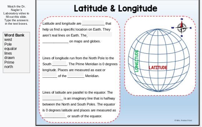 Latitude and Longitude fill in the blanks-example-1