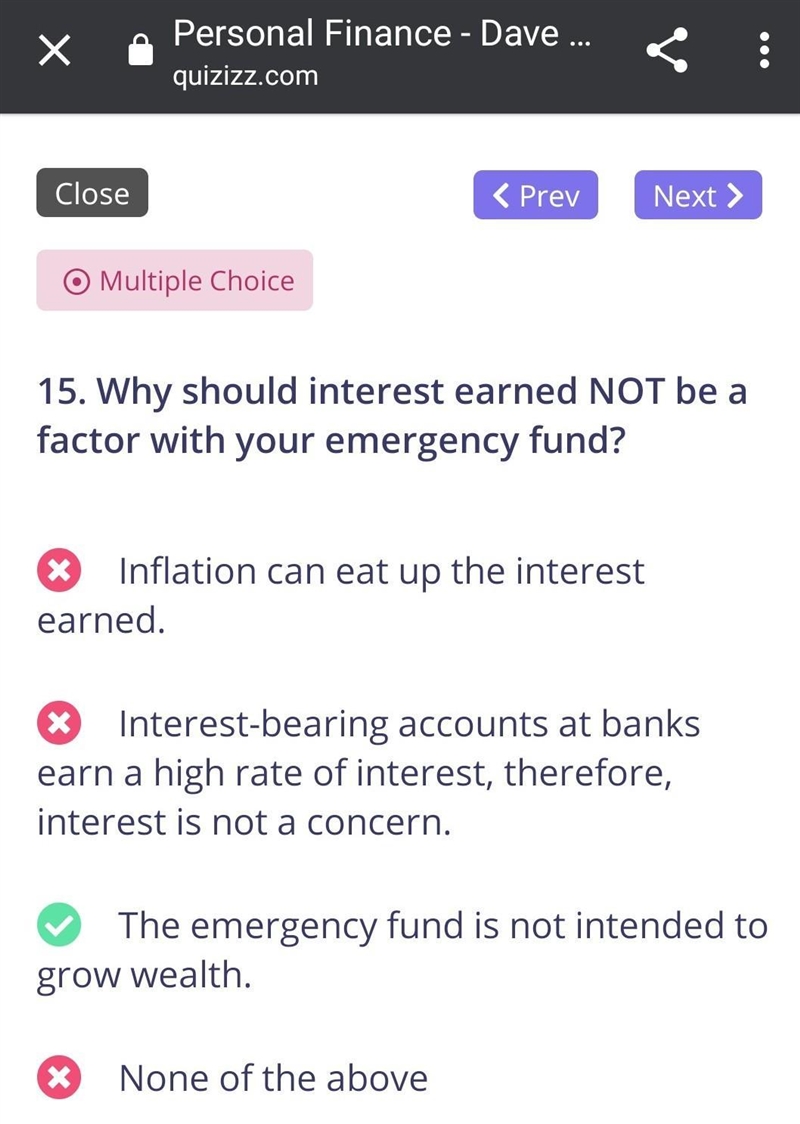 Why should interest earned NOT be a factor with your emergency fund? O Interest-bearing-example-1