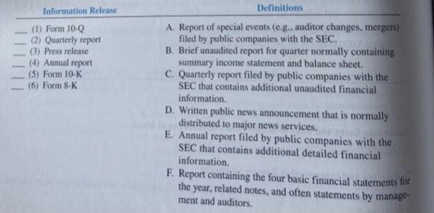 Matching Definitions with Information Releases Made by Public Companies Following-example-1