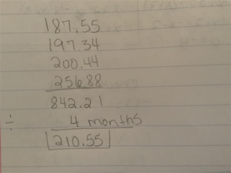 The recent electric bills for the Rafael family were as follows. August, $187.55, September-example-1