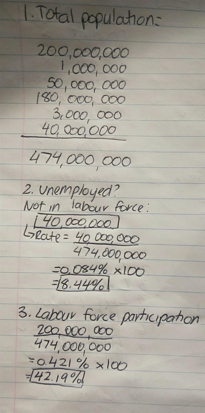 Labor force 200 million Adults in the military 1 million Population below 16 50 million-example-1