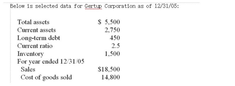 Use the following information to answer Questions 12 - 15. Below is selected data-example-1