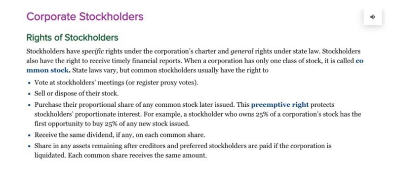 Indicate which activities of Stockton Corporation violated the rights of a stockholder-example-1