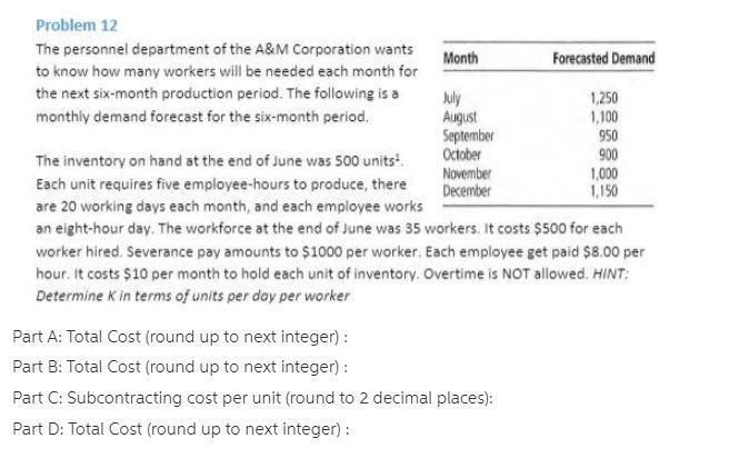 a) Determine a minimum inventory production plan (i.e., one that allows arbitrary-example-1