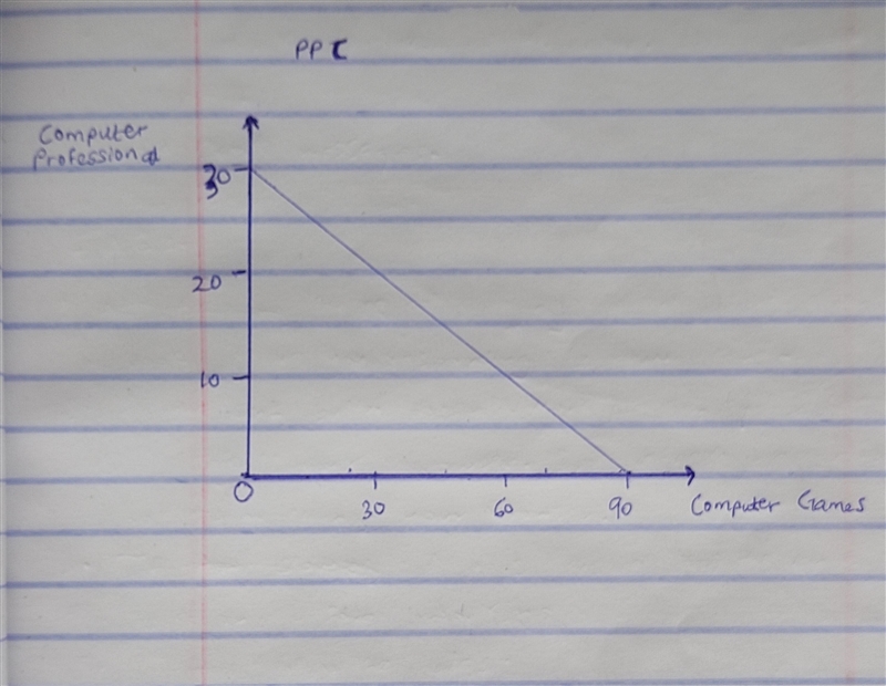 In Mexico each unit of resource can produce either one professional computer or 3 computer-example-1