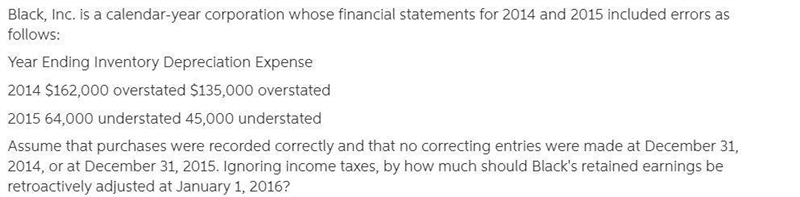 Black, Inc. is a calendar-year corporation whose financial statements for 2014 and-example-1