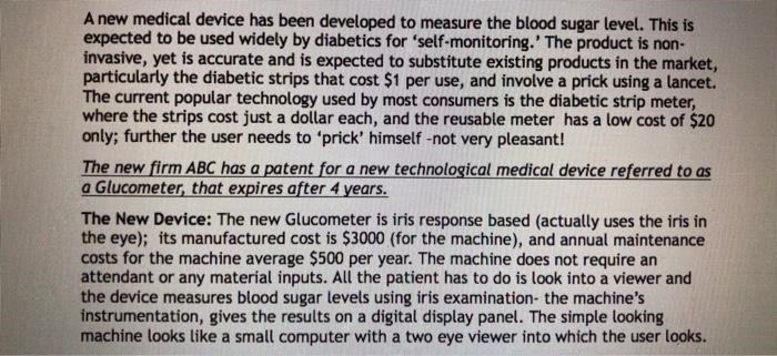 1. Suppose the Glucometer company is to sell the machine only to hospitals, and the-example-1