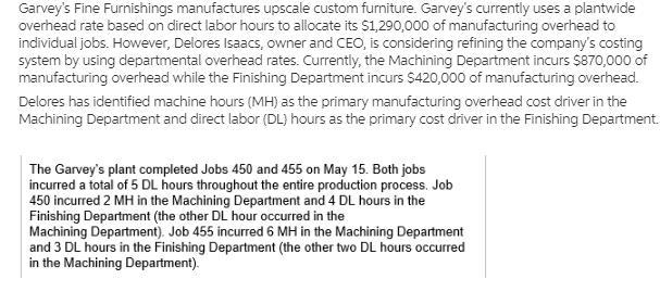 Fine Furnishings manufactures upscale custom furniture. currently uses a plantwide-example-1