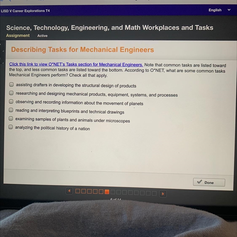 Describing Tasks for Mechanical Engineers Click this link to view O*NET's Tasks section-example-1