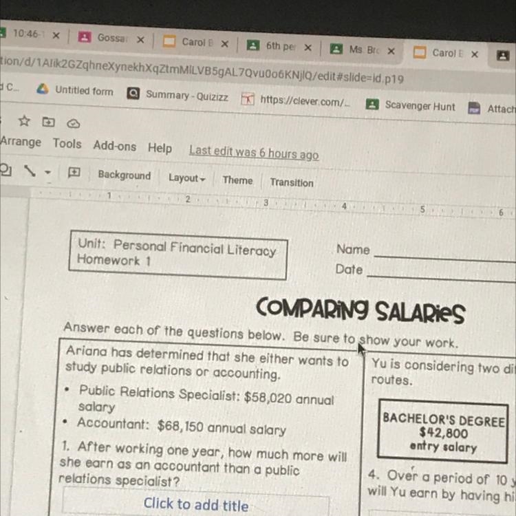 Ariana has determined that she either wants to study public relations or accounting-example-1