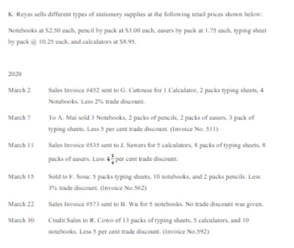 You are to enter each transaction in the sales daybook (draft one and send pic of-example-1