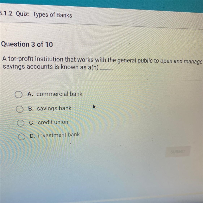 A for-profit institution that works with the general public to open and manage savings-example-1