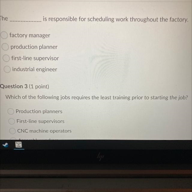 The (blank) is responsible for scheduling work throughout the factory. factory manager-example-1