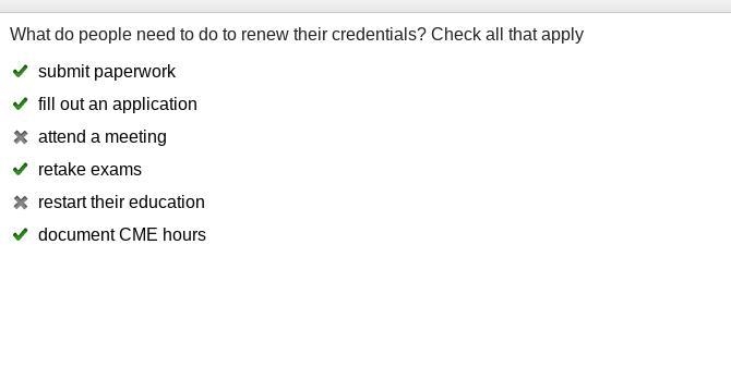 What might you need to do to renew your credentials? submit paperwork fill out an-example-1