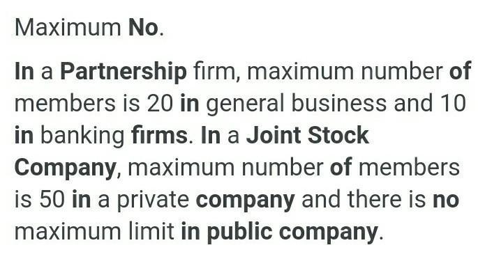 Any five differences between partnership and Joint Stock company​-example-1