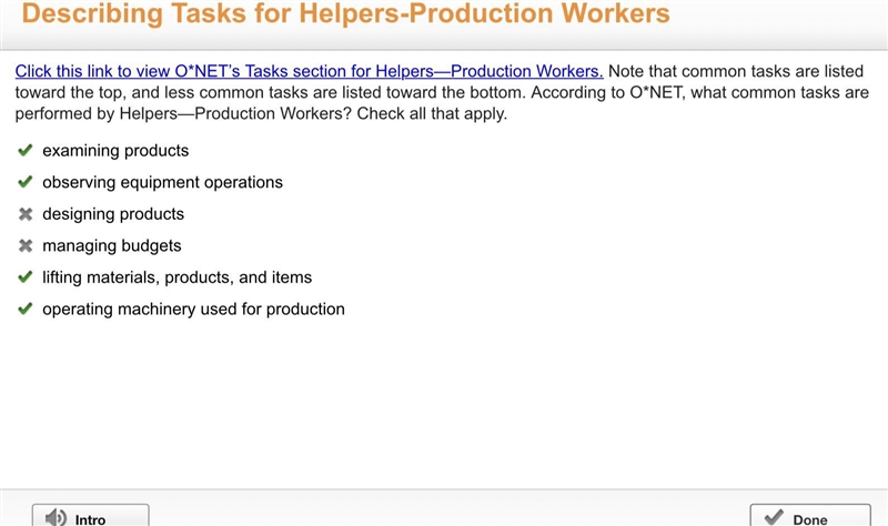 Click this link to view O‘NET's Tasks section for Helpers Production Workers. Note-example-1