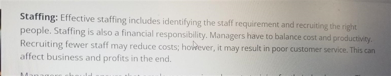 Which management function is also a financial responsibility? A. planning B. organizing-example-1