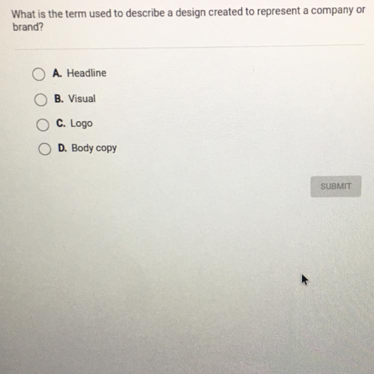 What is the term used to describe a design created to represent a company or brand-example-1