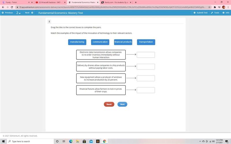 Match the examples of the impact of the innovation of technology to their relevant-example-1